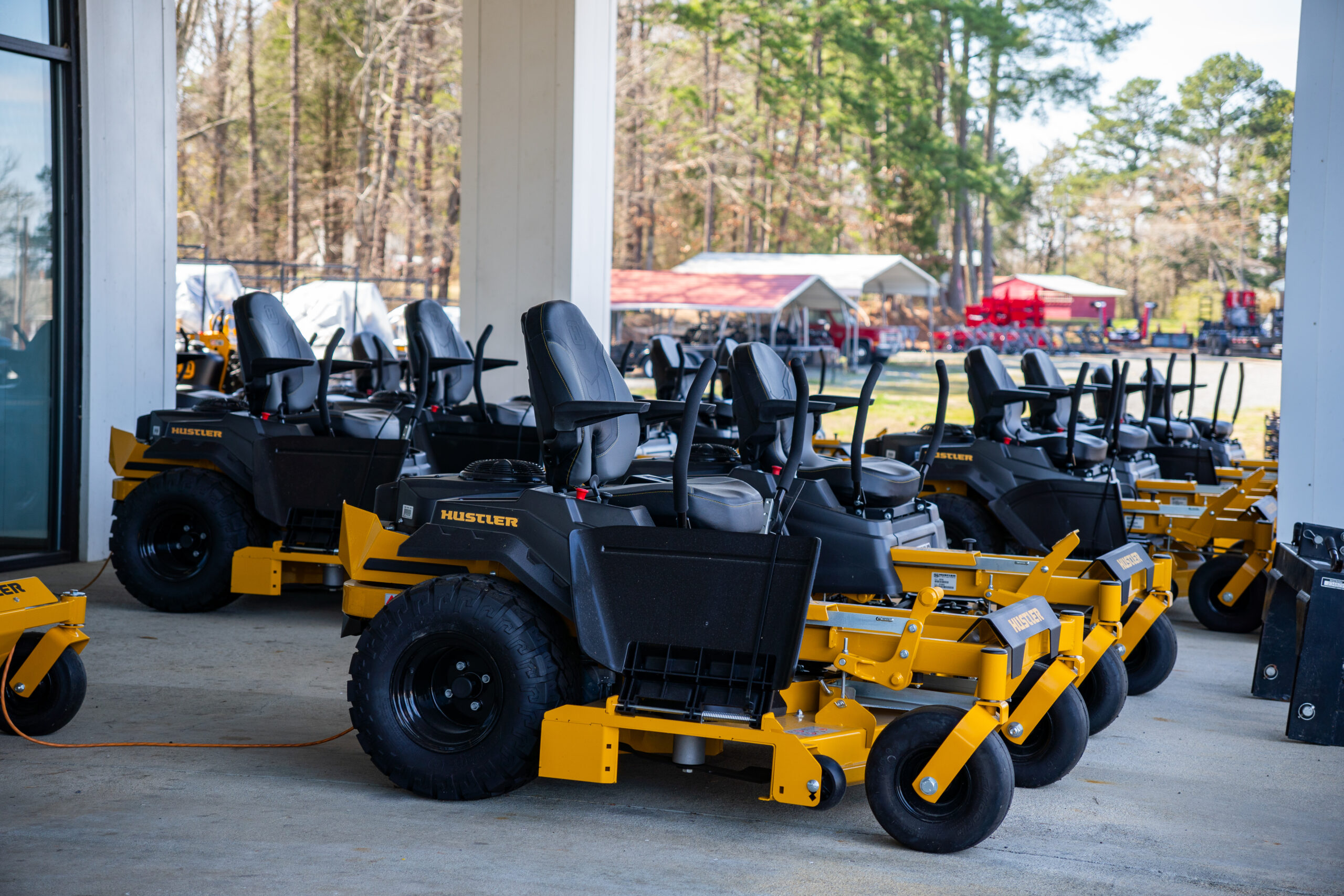 Hustler mowers at Elliott's Auto & Equipment in South Boston, VA